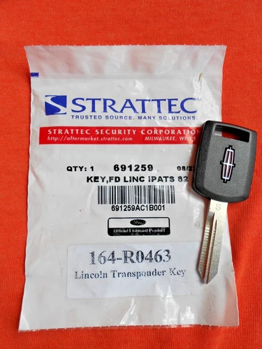 1 - LINCOLN OEM FACTORY ORIGINAL TRANSPONDER CHIP KEY 164-R0463  691259