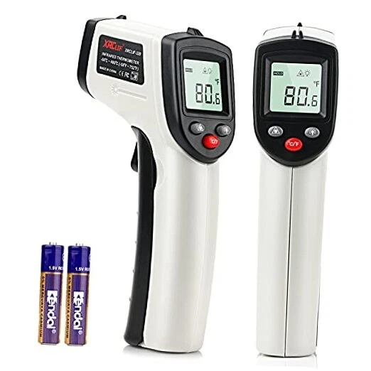 Non-Contact Digital Laser Infrared Thermometer, -58℉~ 752℉ ( -50℃~400°C Gray