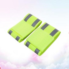 2 Pcs Reflective Wearable Armbands Cycling Ankle Safety High Visibility Straps