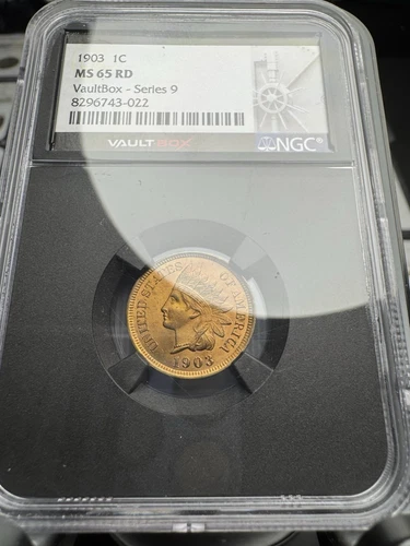 1903 Indian Cent MS65RD NGC Vaultbox Series 9