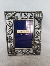 Fine Metal 2x3 Pewter Teddy Bear Picture Frame