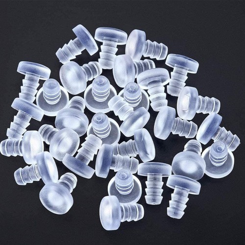 100 Pcs Cabinet Bumpers Clear Soft Anti-collision Rubber Particle Cupboard - Picture 6 of 12