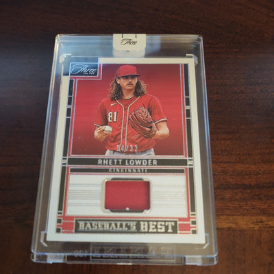 2024 Panini Three And Two Baseball s Best Rhett Lowder Patch /32 Reds