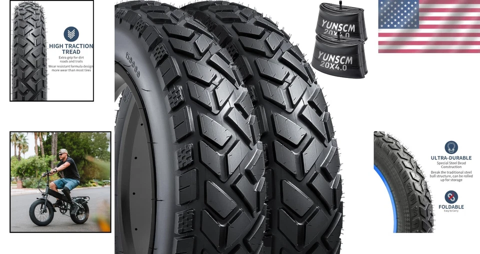 20x4.0 Fatbike Reifen mit Schraderventil - Bild 2 von 4