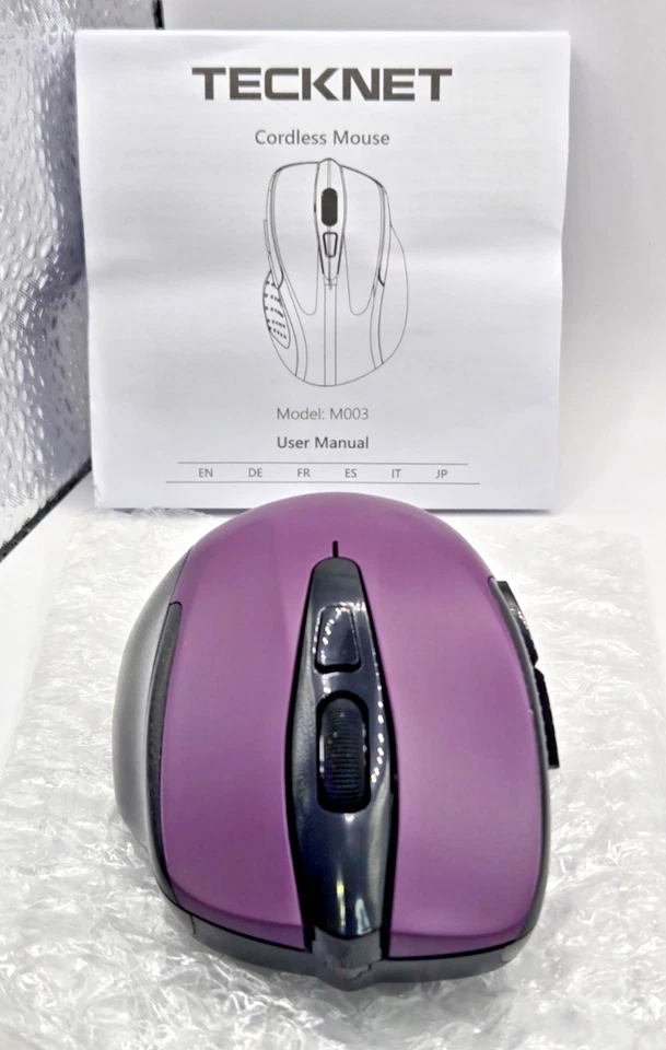 Tecknet Wireless Cordless Optical Mouse M003 Purple - Image 3 of 4