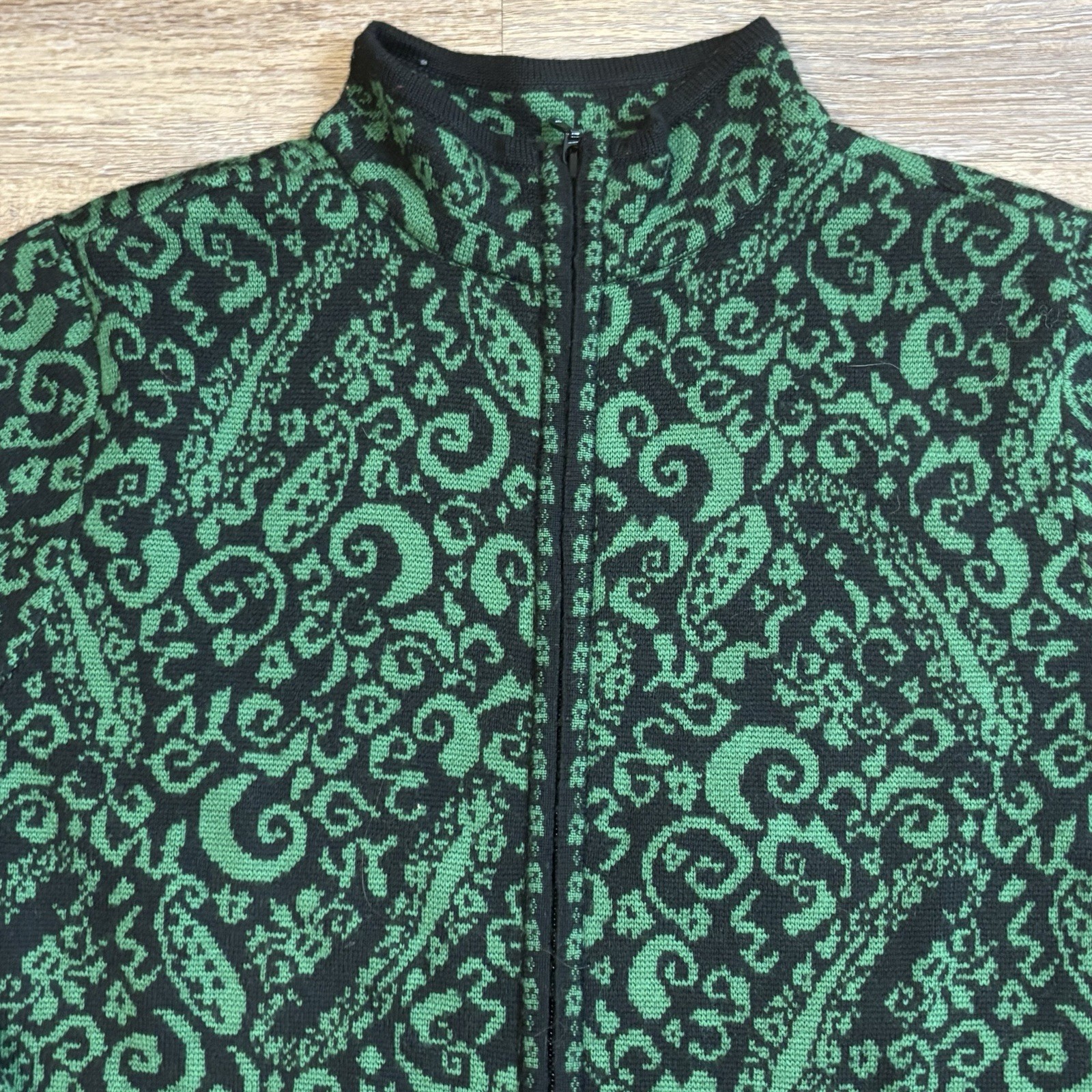 Pendleton 100% Merino Wool Zip Jacket Sweater Pai… - image 2