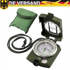BUNDESWEHR KOMPASS MIT ETUI NEU ARMEE MARSCHKOMPASS OLIV METALLGEHÄUSE ARMY DHL