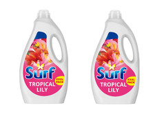 2 x Surf Tropical Lily Laundry Liquid 95 Washes 2.65Ltr BIG Bottles = 190 Washes 5.47 per litre