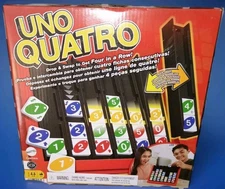 NEW UNO Quatro Game Adult Family Game Night Mattel Board Game Strategy Ages 7+
