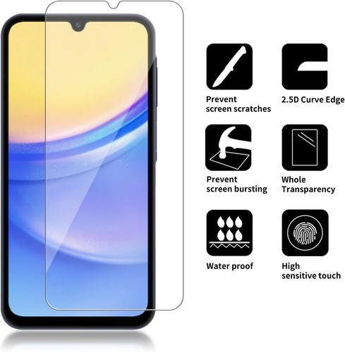 4 Pack Glass Screen Protector Compatible for Galaxy A16 5G, transparent - Zdjęcie 2 z 6