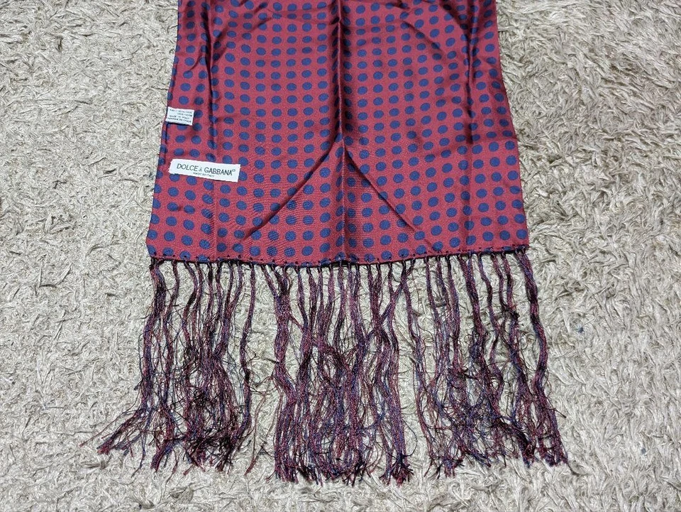 Dolce&Gabbana Mujer D&G Seda 100 Bufanda Lunares Casi Sin Usar Elegante Lujo Foto 4 de 4