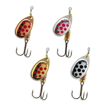 MEPPS AGLIA DECOREE SPINNER MIT PUNKTEN  ALLE GROESSEN RAUBFISCH NEU
