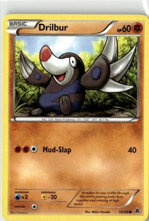 2011 Pokémon Black & White Emerging Powers Drilbur 55/98
