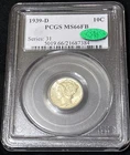 🔥1939-D Mercury Dime PCGS MS66FB - CAC BLAZER! CARTWHEEL LUSTER!!!🔥