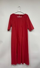 Damenkleid Vetono Mohnrot 3/4 Arm Größe UK 8