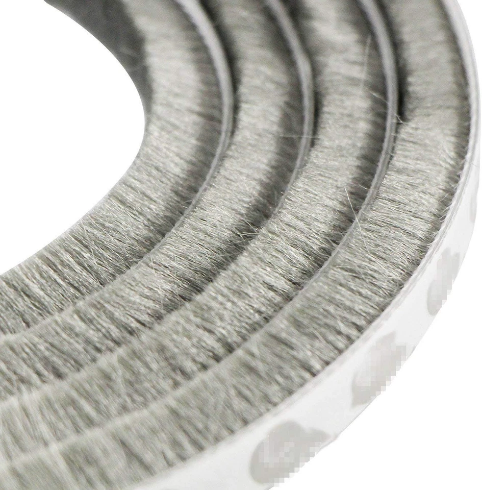 Winddicht Dichtungsband selbstklebend Bürstenleiste 5m Grau - Bild 3 von 4