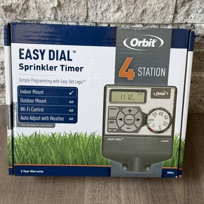Orbit 28964 4 Station Easy Dial Sprinkler Control Timer New In Box