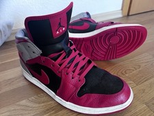 Nike Air Jordan 1 Mid Fire Red Cement In Grö...