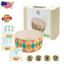 Eco-Friendly Wooden Rhythm Box Drum - Authentic Cajon Inspired for Toddlers