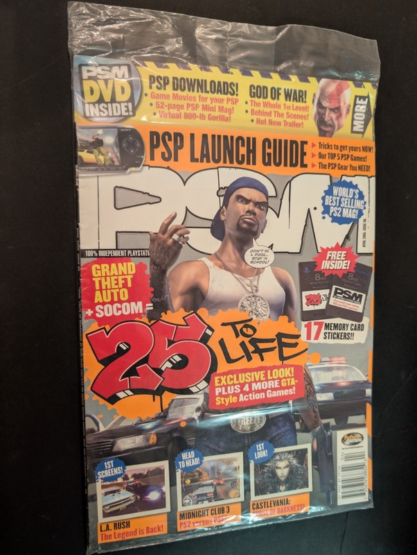 PSM: 100% Independent PlayStation Magazine April 2005 #98 with DVD SEALED RARE
