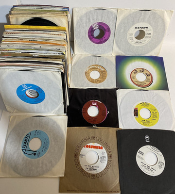 Lot of 120 Records 45 RPM Records DJ Promo Stax Motown Soul Rock Vinyl 60s 70s