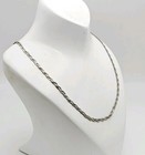 DC Italy Sterling Silver 2 Tone Braided S Link Chain Necklace 18" — photo 1