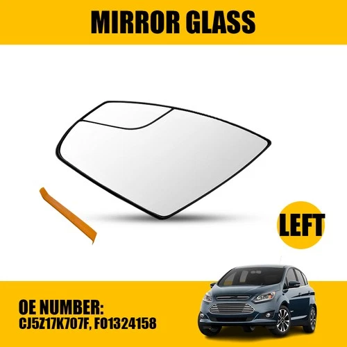 Left Side Non-Heated Mirror Glass Replacement for 2013-2016 Ford Escape Models
