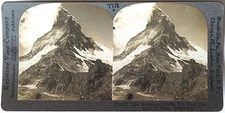 Keystone Stereoview The Matterhorn, Switzerland Alps from 1930s T400 Set #T176 A