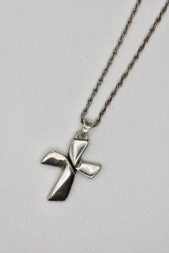 James Avery Band Kreuz Halskette 925 Sterling Silber Retired mit Kette - 9g - Bild 3 von 6