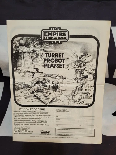 Turret & Probot 1980 Instructions STAR WARS Vintage Original PART PARTS