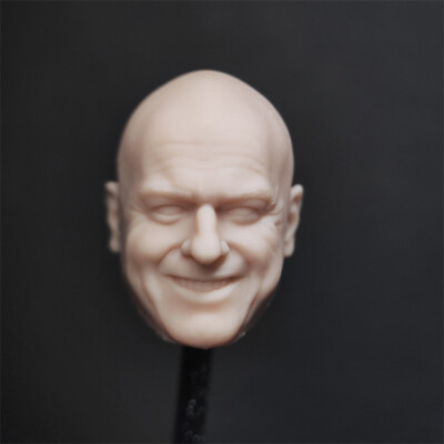 Blank 1/12 Scale Breaking Bad Smile Hank Head Sculpt Unpainted Fit 6'' ML Figure