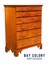18th c antique new england cherry chippendale tall chest / dresser