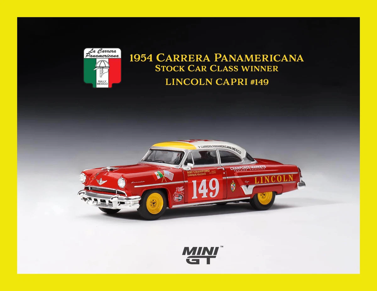 NOV 2023 Mini GT 611 Lincoln Capri 1954 Carrera Panamericana Class Winner 149