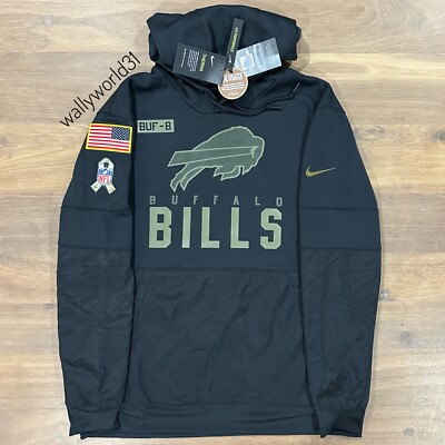 AUTHENTIC Nike Buffalo Bills 2020 Salute to Service Club Pullover Hoodie
