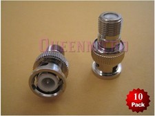 10x F-Type Female to BNC Male Coax Adapter Jack Cable Connector CCTV RG6 RG59