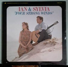 ian & sylvia  FOUR STRONG WINDS    LP VINYL hole punch