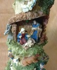 Vintage Tree Shaped/Tower Christmas Sculpted Nativity Scene Figurine, 15.25 Inch — photo 2