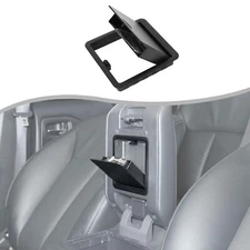 Black ABS Armrest Privacy Storage Box Tray For Mitsubishi L200/Triton 2019-2023