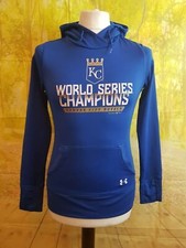 Kansas City Royals World Series Under Armour Hoodie blau. UK Damen Größe Small