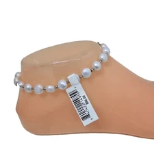 ETTIKA Women's  Gold Tone Freshwater Pearl Anklet Bracelet  1 pcs NWT