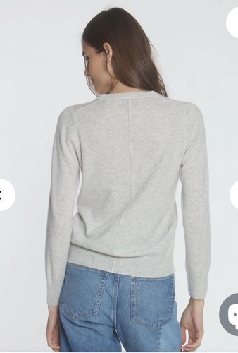 LABEL+thread Women's Cashmere Yin Yang Crew - Pumice Size M - Picture 10 of 18
