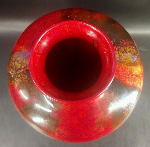 Royal Doulton Flambe Bulbous Vase #1633 Signed Charles Noke & Fred Moore mAAS - Picture 6 of 8