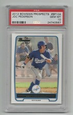 2012 Bowman Prospects * Rookie Card RC * Joc Pederson * #BP104 * PSA 10. rookie card picture