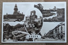 Leeds Multiview, Landmarks, Yorkshire, Real Photo Postcard