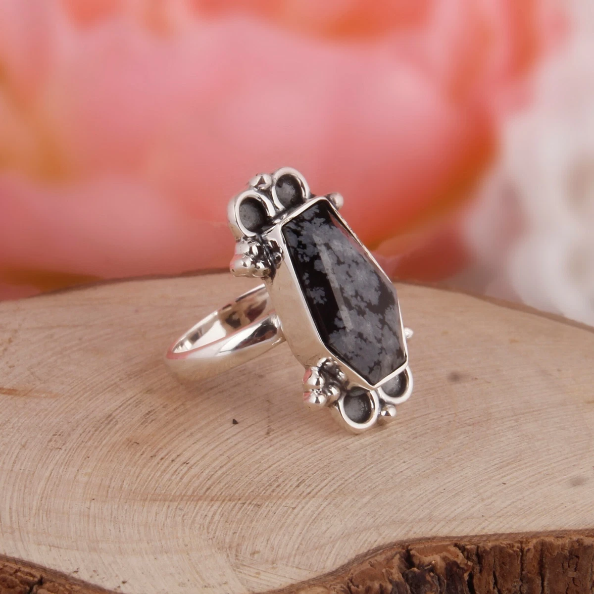 Obsidian engagement ring deals