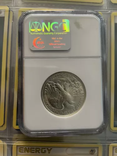 1945 D 50c Walking Liberty NGC MS-65