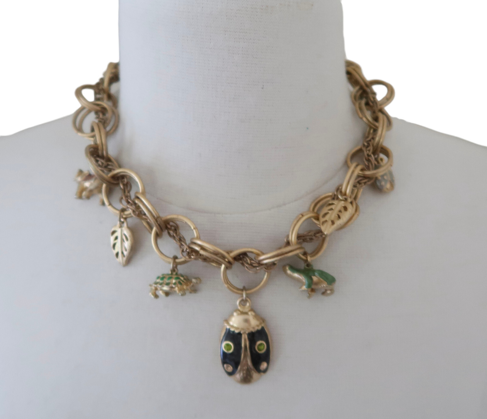 CHICO'S Ladybug animals charm statement necklace - image 2