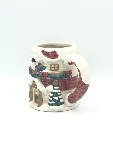 Omnibus by Fitz & Floyd Christmas Holiday Mug Cup Winter Snow House Snowman NEW! - Picture 3 of 6