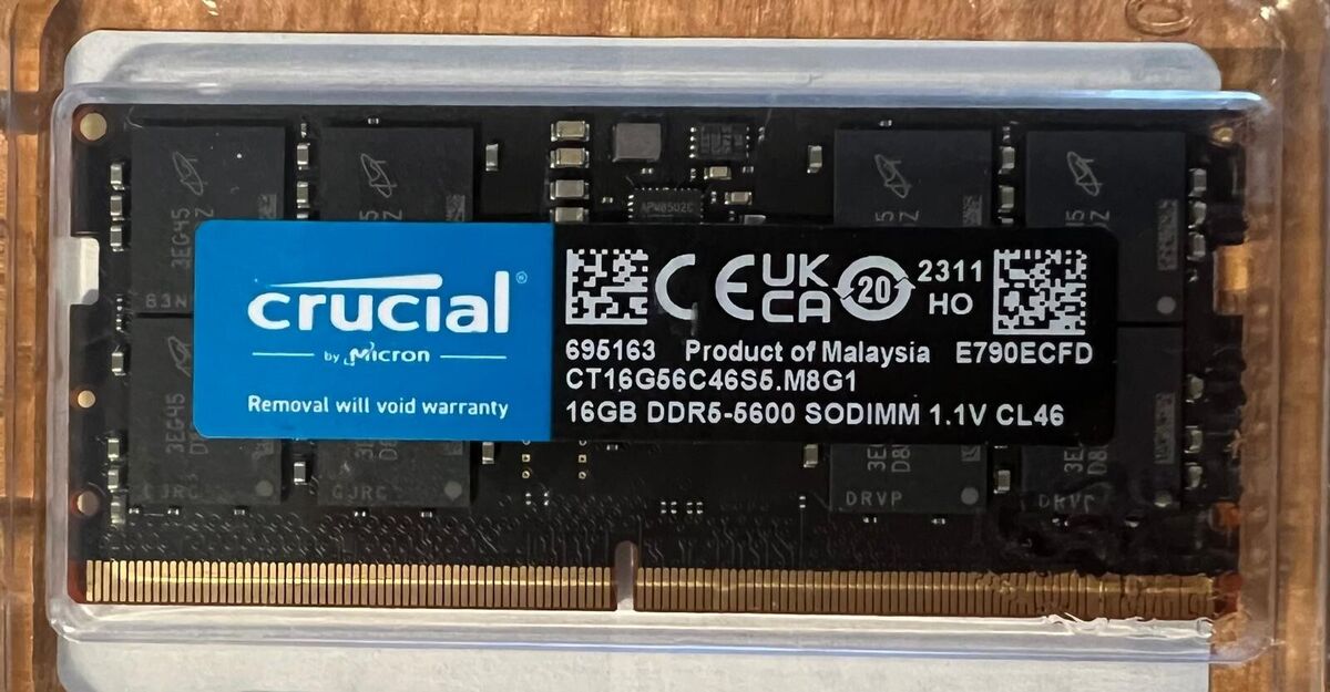 Crucial 16GB DDR5-5600 SODIMM non-ECC Memory CT16G56C46S5 | eBay Crucial 16GB DDR5-5600 SODIMM non-ECC Memory CT16G56C46S5 | eBay