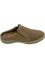 Earth Origins Perforated Leather Slip-On Clogs Emilia Wheat